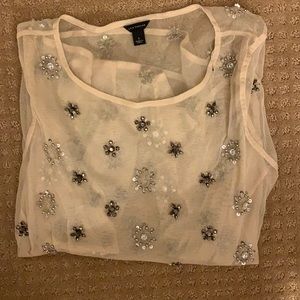 Ann Taylor Gem Mesh Top